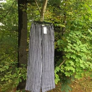 Marimekko Lampare Piccolo Trousers, Size Small, Navy and White